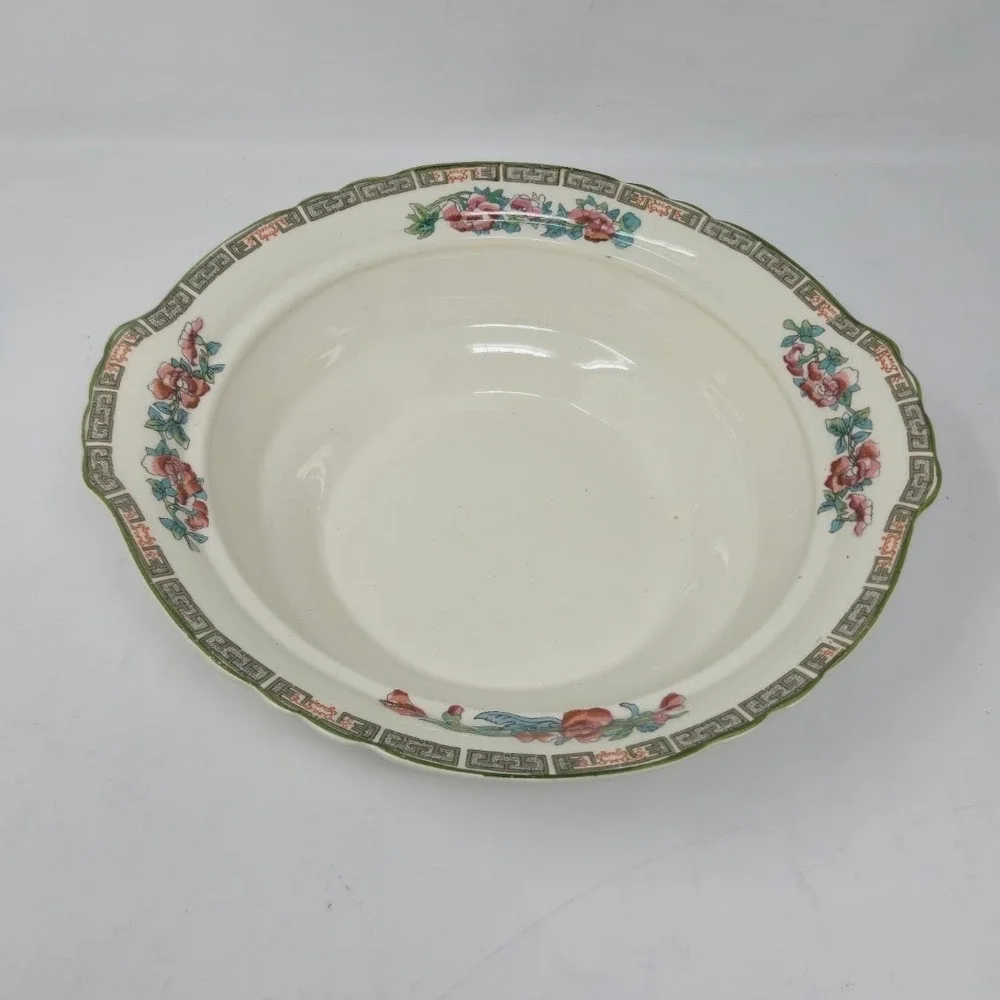 Vintage Myott Staffordshire England Floral Serving Bowl 9